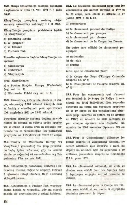 Rajd Polski - 1971r.